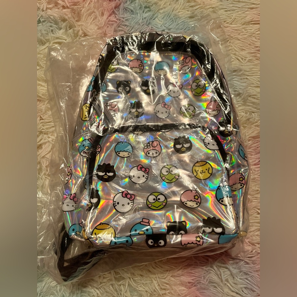 Loungefly NWT in plastic Hello Kitty & Friends Holographic Backpack My Melody